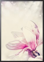 Poster Met Zwarte Lijst - Bloemen Magnolia Poster