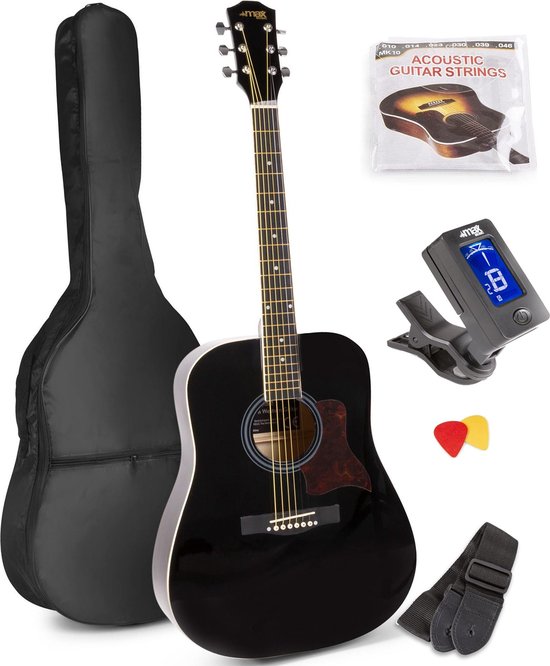Akoestische gitaar voor beginners - SoloJam Western gitaar - incl. gitaar... bol.com