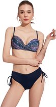 No Gossip Balconette push up bikiniset etnisch bladpatroon Kruising aan de voorkant MULTICOLOR 38