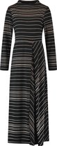 TAIFUN Dames Midi-jurk met borduursel-print Schwarz gemustert-44