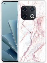 OnePlus 10 Pro Hoesje White Pink Marble - Designed by Cazy