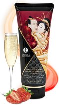 Sparkling Strawberry Wine Kissable Massage Cream - 200 ml - Massage Oils red