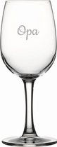 Gegraveerde witte wijnglas 26cl Opa