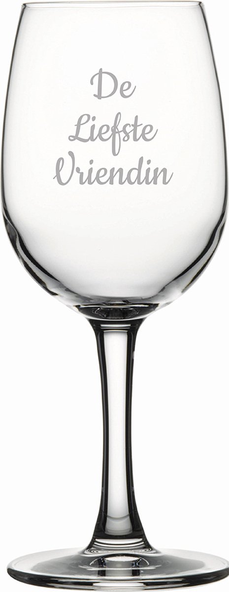 Gegraveerde witte wijnglas 26cl De Liefste Vriendin