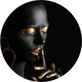 Behangcirkel Zwijgen Is Goud | ⌀ 50 cm | Zelfklevend | Wanddecoratie | Ronde Muursticker | Muurcirkel Binnen