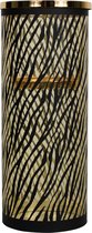 Windlicht cilinder goud zebra breed medium