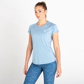 Het Dare2B Corral T-shirt met korte mouwen - dames - Q-Wic - lichtgewicht - Blauw