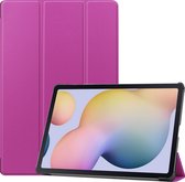 Samsung Galaxy Tab S8+ Hoes - Mobigear - Tri-Fold Serie - Kunstlederen Bookcase - Paars - Hoes Geschikt Voor Samsung Galaxy Tab S8+