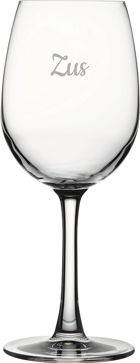 Gegraveerde witte wijnglas 36cl Zus
