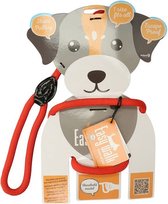 Easy Walk Mini hondenharnas en lijn schoudermodel – Hondentuigje en riem – Hoogwaardig touw - Anti-trek – Incl. karabijnhaak - 300 cm – Rood