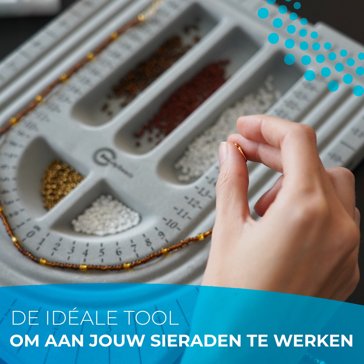 BeautyBeads Kralen Rijgbord – 33 x 20cm Legbord voor Sieraden Maken – Kralen Ontwerp Bord voor Armbanden Kettingen en Andere Kraalsieraden - BB301 — afbeelding 5