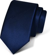 Premium Ties - Luxe Stropdas Heren - Polyester - Marine blauw - Incl. Luxe Gift Box!