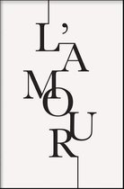 Walljar - L'Amour - Muurdecoratie - Poster