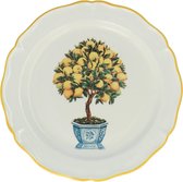 Les Ottomans  - Ontbijtbord Topiary porselein lemon 21cm - Kleine borden