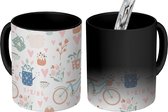 Magische Mok - Foto op Warmte Mok - Patroon - Pasen - Lente - 350 ML - Uitdeelcadeautjes
