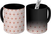 Magische Mok - Foto op Warmte Mokken - Bohemian - Patronen - Bruin - Magic Mok - Beker - 350 ML - Uitdeelcadeautjes