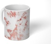 Mok - Rose - Patroon - Marmer print - Luxe - Mokken - 350 ML - Beker - Uitdeelcadeautjes