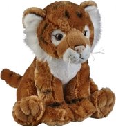 Pluche bruine tijger knuffel 30 cm - Tijgers wilde dieren knuffels - Speelgoed voor kinderen