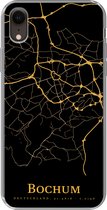 Geschikt voor iPhone XR hoesje - Bochum - Kaart - Goud - Siliconen Telefoonhoesje