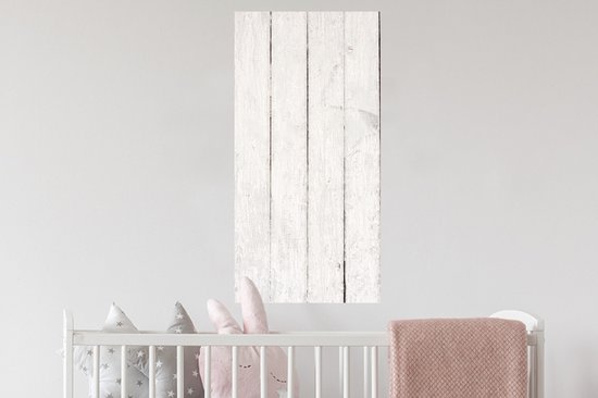 Stickers muraux - Mur - Planches - Wit - 40x80 cm - Feuille adhésive