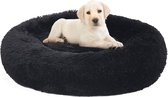 Honden-/kattenkussen wasbaar 90x90x16 cm pluche zwart
