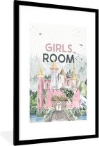 Fotolijst incl. Poster - Quotes - Girls room - Spreuken - Meisje - Kids - Baby - Meiden - 60x90 cm - Posterlijst