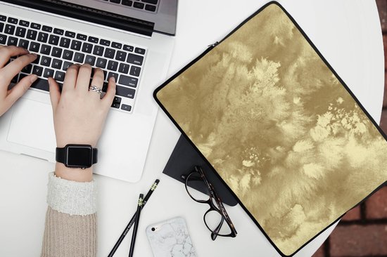 Housse pour ordinateur portable 13 pouces - Or - Peinture - Abstrait - Housse pour ordinateur portable