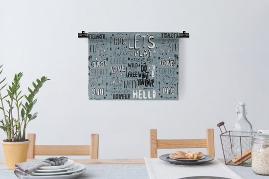 Tapisserie murale - Tissu mural - Proverbes - Bébé - Citations - Mots - Enfants - 60x45 cm - Tapisserie murale