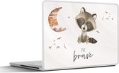 Laptop sticker - 12.3 inch - Spreuken - Be brave - Kinderen - Quotes - Jongens - Meisjes - Knidje