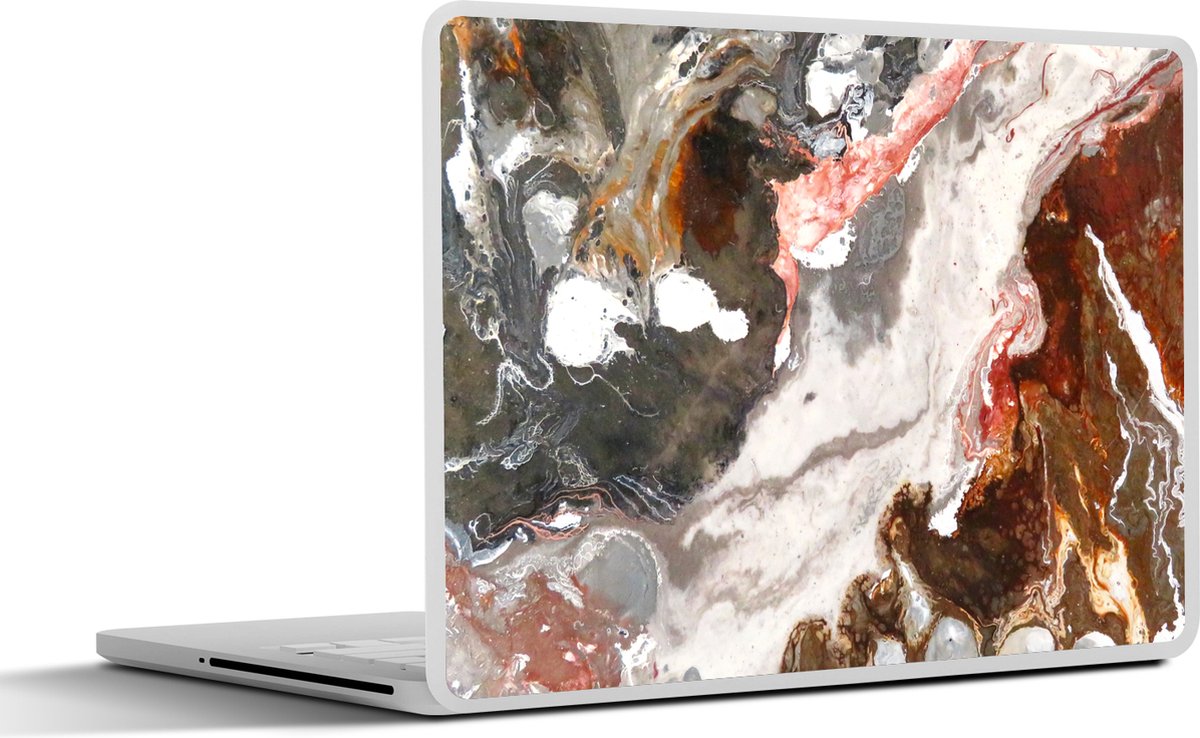 Laptop sticker - 17.3 inch - Regenboog - Graniet print - Kristal - 40x30cm - Laptopstickers - Laptop skin - Cover