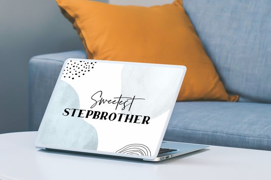 Laptop sticker - 12.3 inch - Quote - Brother - Love - Stepbrother - 30x22cm - Laptopstickers - Laptop skin - Cover