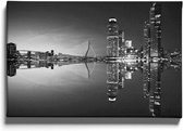 Walljar - Rotterdam Skyline - Muurdecoratie - Canvas schilderij