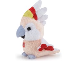 Trudi - Sweet Collection Knuffel Papegaai 11 cm - Handgemaakt in Italie - Zacht pluche - Knuffeldier voor jongens en meisjes - Roze Meerkleurig - 8x11x7 cm maat XXS
