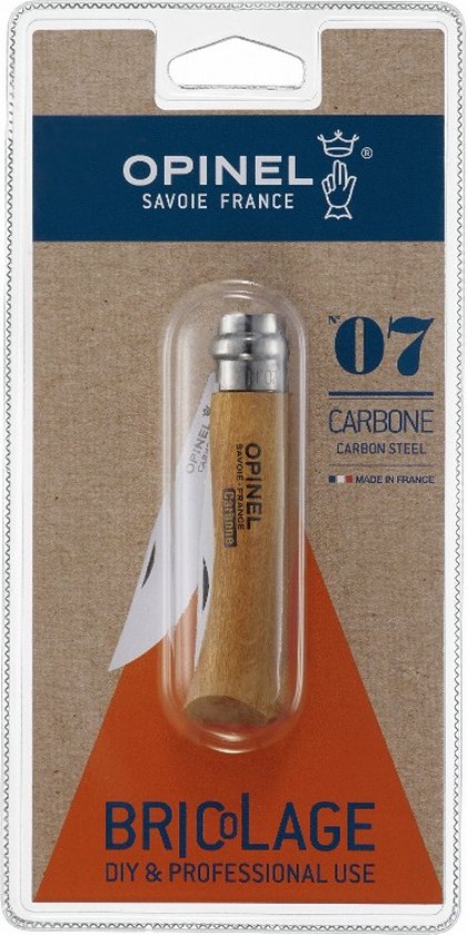 Couteau de poche Opinel n ° 7 - Acier au carbone - Bois