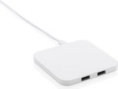 oplader draadloos 10W 8,6 cm ABS/polyurethaan wit