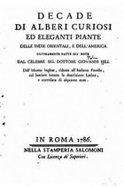 Decade di alberi curiosi ed eleganti piante delle Indie Orientali