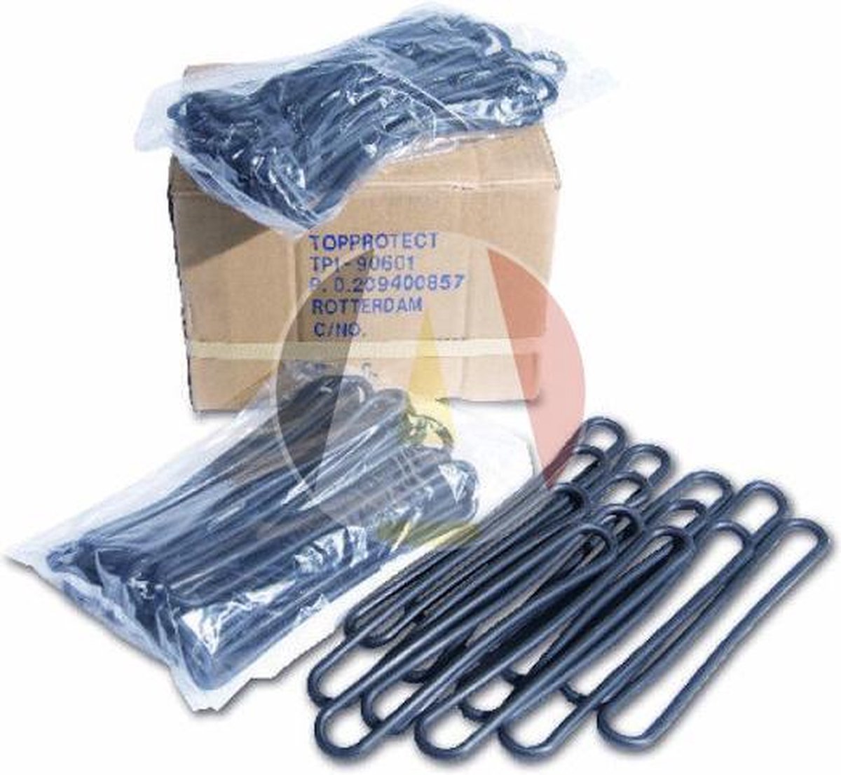 Spanrubbers zwart 40cm 10 st.