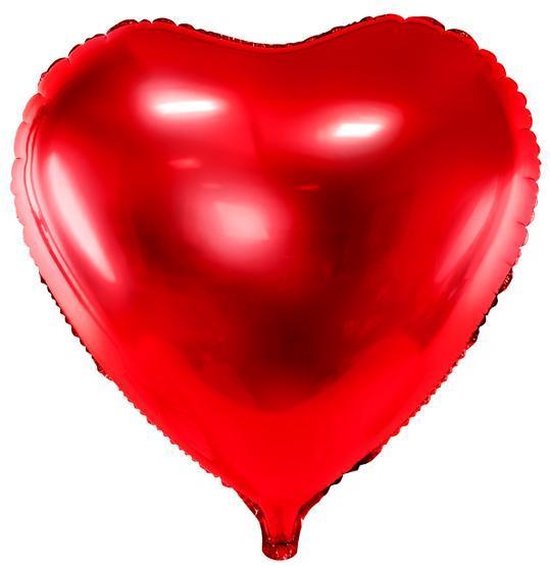 Partydeco - Folieballon hart Rood (61 cm)