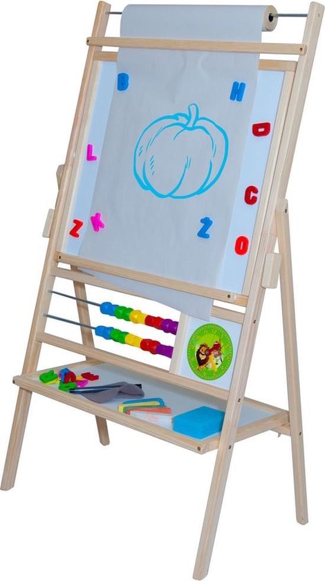 Kosciuszko seks Geen Staand tekenbord met krijtbord, whiteboard, klok, telraam en papierrol |  bol.com