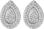 Orphelia Oorbel Pearshape Micro Pave Zirc Sterling Zilver 925