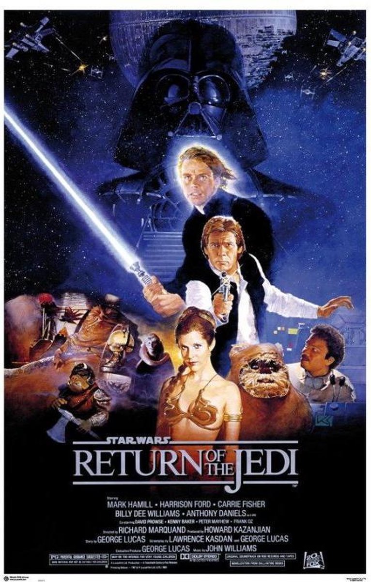Star Wars poster - Return of the Jedi - Darth Vader - Yoda - Film - 61 x 91.5 cm - Posterpoint