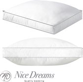 Nice Dreams - Boxkussen - Hotel Kwaliteit - Hoofdkussen - 50x60x10 cm - Set van 2