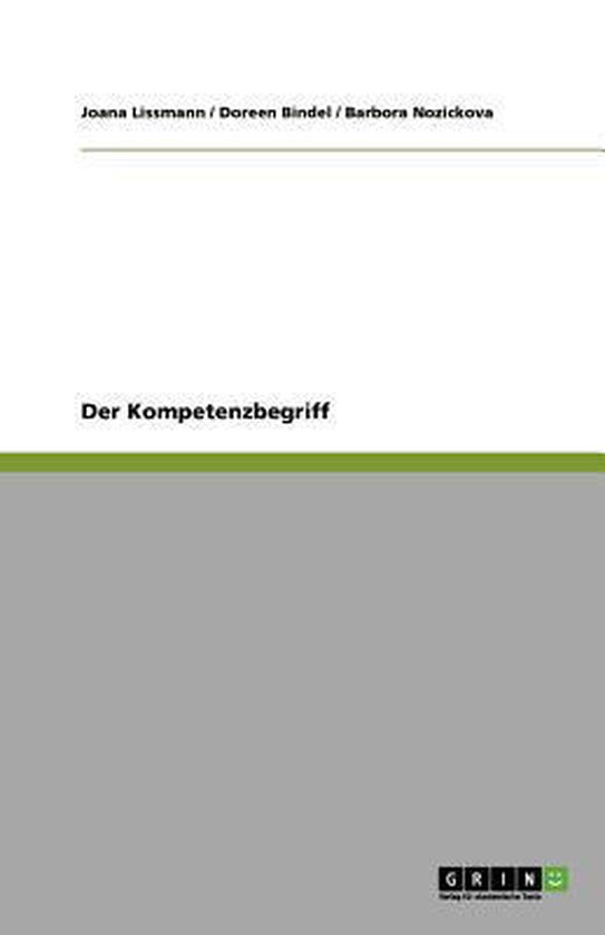 Der Kompetenzbegriff - cover