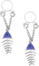 Pinch - indiscrets nip Jewel - tepelhanger - Vissengraat blauwe kop