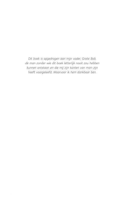 Boekpagina met opdracht aan 'Grote Bob'.