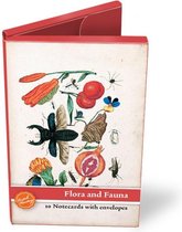 Kaartenmapje, set van 10 dubbele kaarten, Flora en Fauna