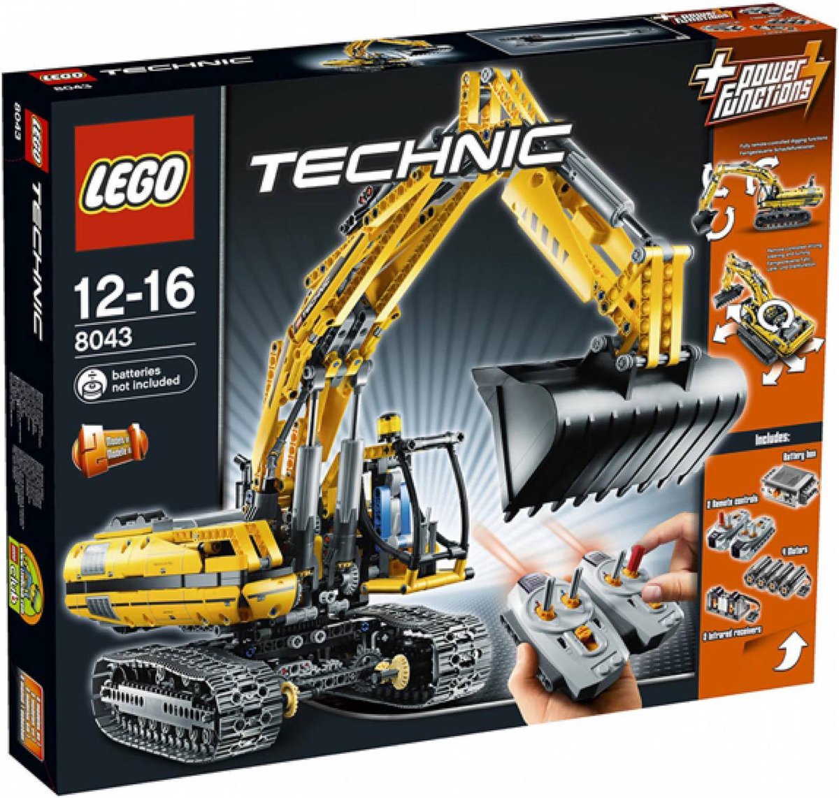 Bijdrager Visser Betuttelen LEGO Technic Graafmachine met Motor - 8043 | bol.com
