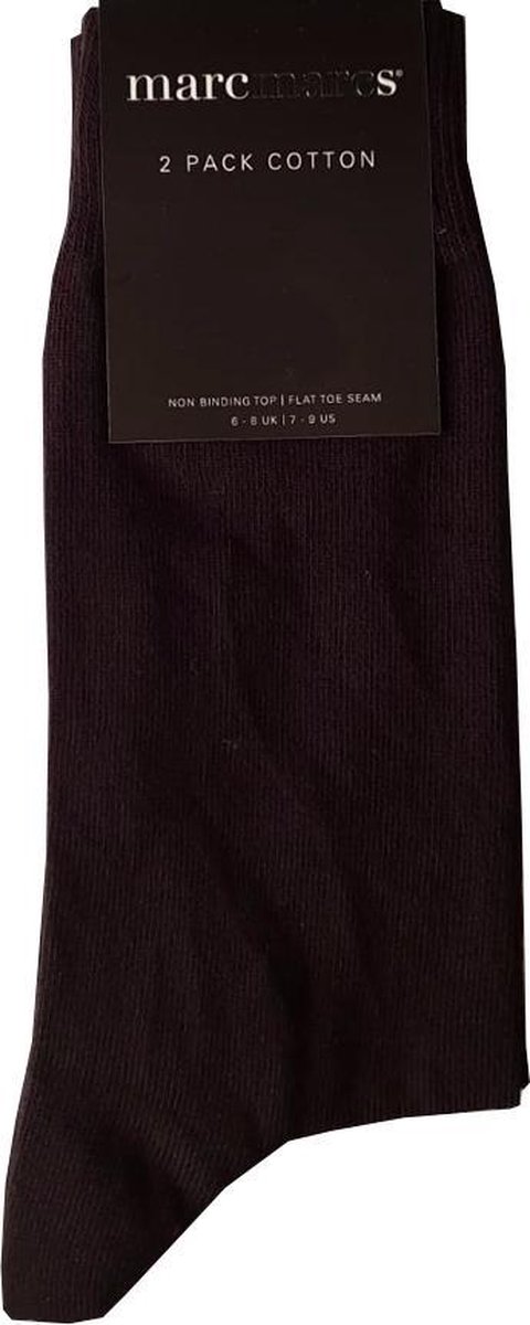 MarcMarcs - 4-Pack - Effen Sokken - Nette 2-Pack - Heren - zwart - 39-42 - 91900