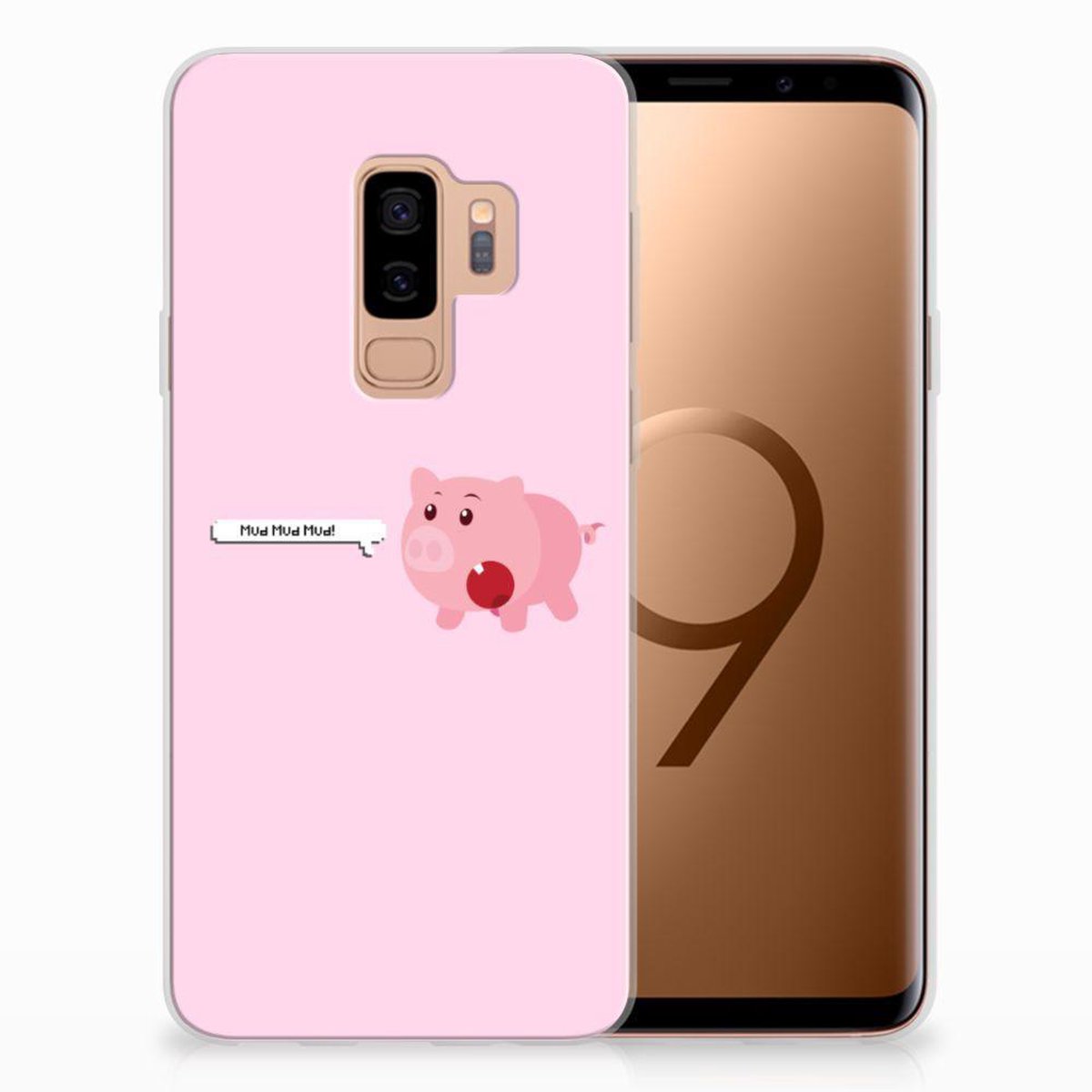 Samsung Galaxy S9 Plus Telefoonhoesje met Naam Pig Mud