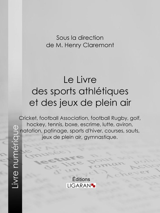 Le Livre des sports athlétiques et des jeux de plein air - cover